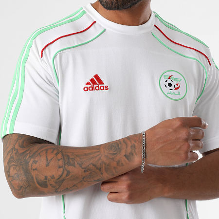 Adidas Sportswear - Ensemble Tee Shirt Et Pantalon Jogging A Bandes Algérie JE5345 JE5342 Blanc